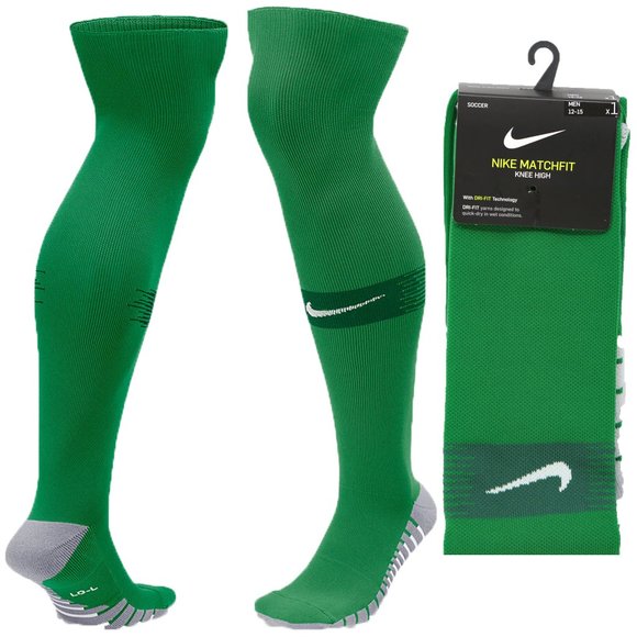 Nike Match Fit Soccer Socks Green Knee High XL OTC - Picture 1 of 5